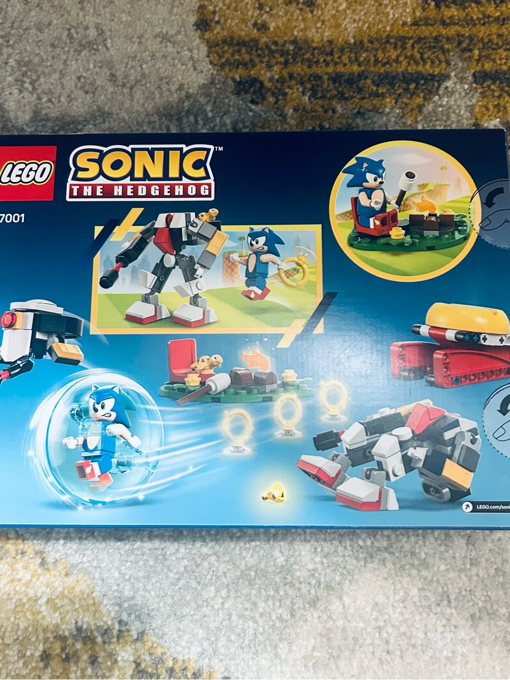 Lego Sonic Blue Hedgehog Playset with Gold Rings